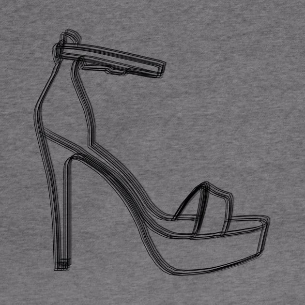 Minimalist High Heel Shoe Drawing by Raimondi